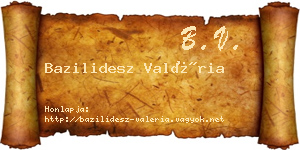 Bazilidesz Valéria névjegykártya