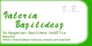 valeria bazilidesz business card